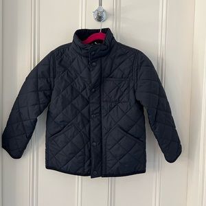 Crewcuts size 4/5 navy quilted jacket with corduroy trim